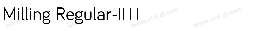 Milling Regular字体转换